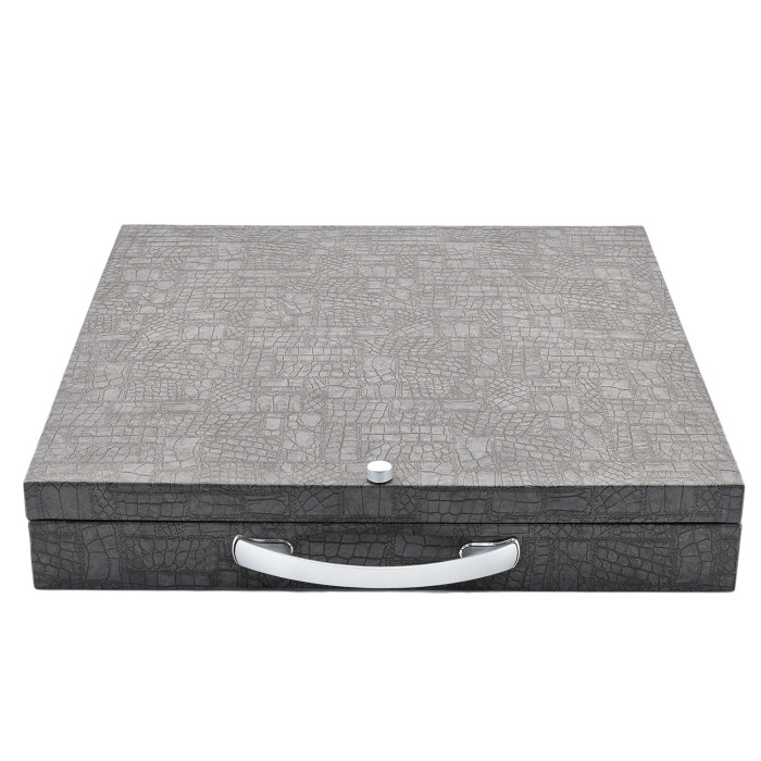Chess made of crenoid and dolerite "Northern peoples" with pieces made of marble